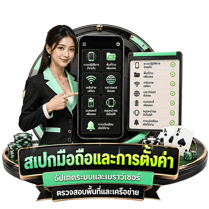 สเปกมือถือที่แนะนำและการตั้งค่าเพื่อความเสถียร